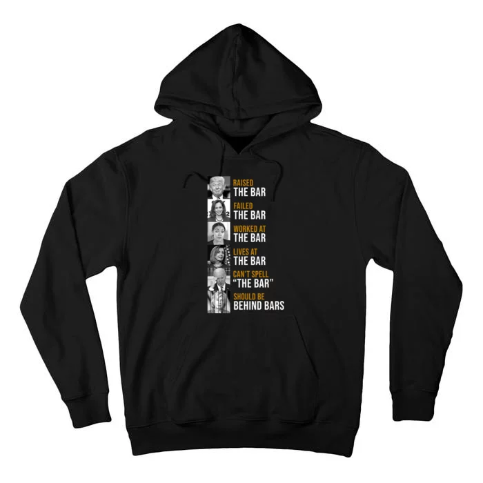 Democrat Party Funny Political Behind Bars Tall Hoodie