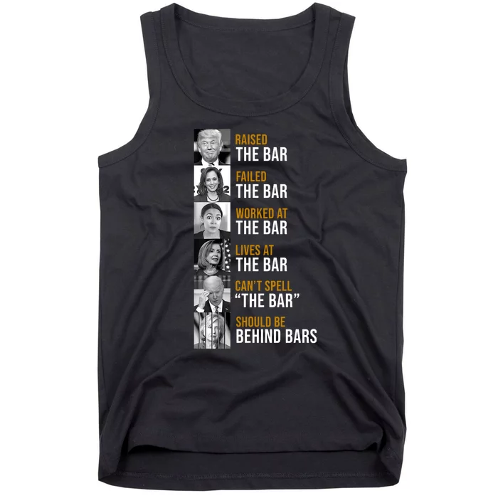 Democrat Party Funny Political Behind Bars Tank Top