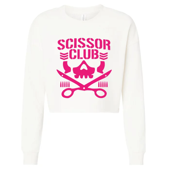 Dark Puroresu Flowsion Scissor Club Cropped Pullover Crew