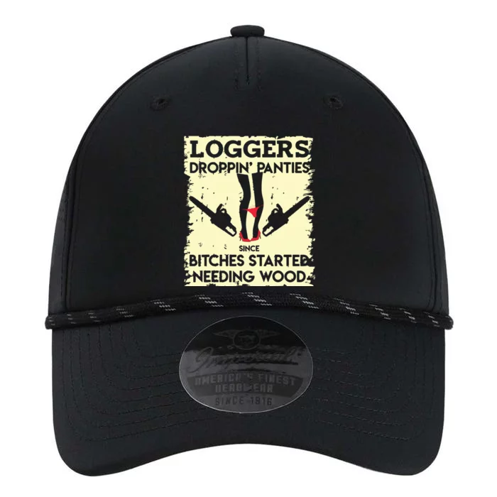 Droppin' Panties Funny Dirty Lumberjack Badass Logger Performance The Dyno Cap