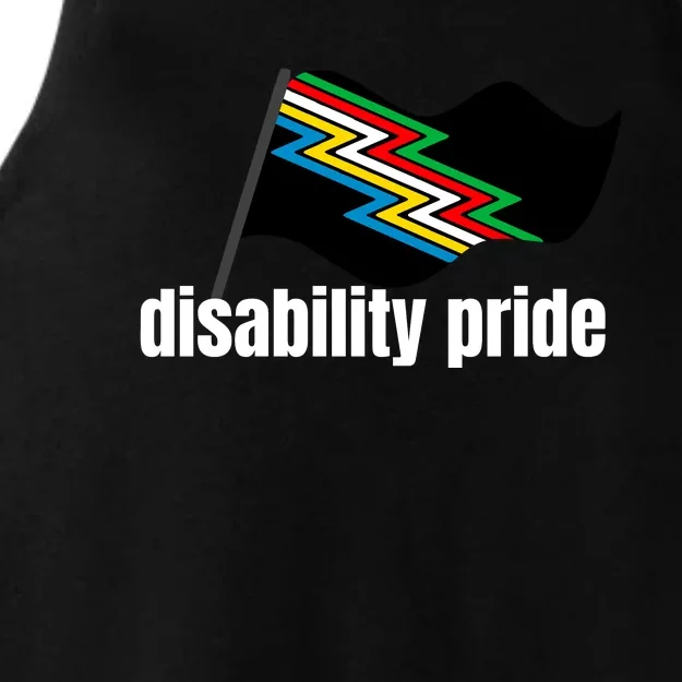 Disability Pride Flag Funny Pride Ladies Tri-Blend Wicking Tank