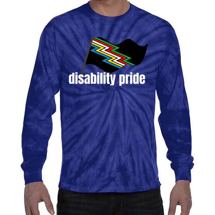 Disability Pride Flag Funny Pride Tie-Dye Long Sleeve Shirt