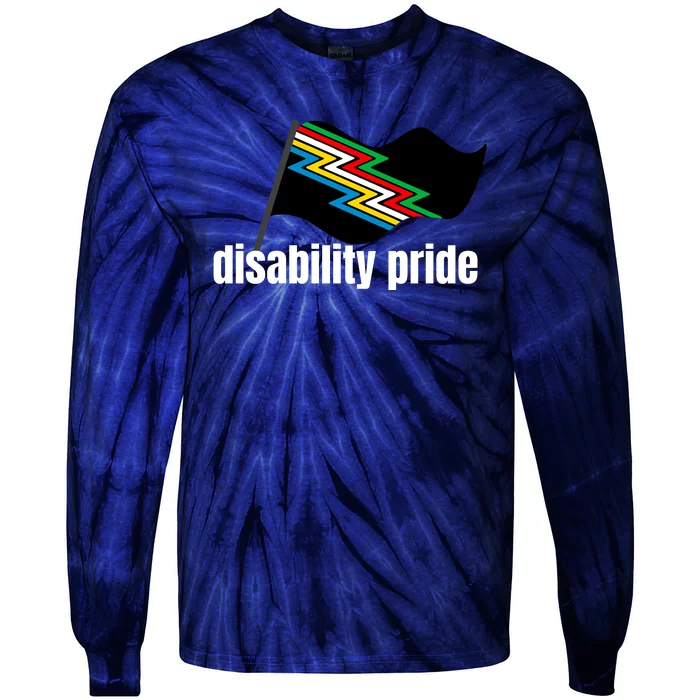 Disability Pride Flag Funny Pride Tie-Dye Long Sleeve Shirt