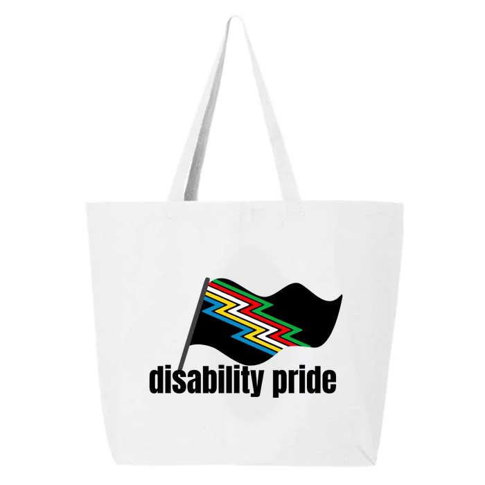 Disability Pride Flag Funny Pride 25L Jumbo Tote