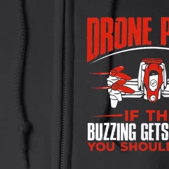 Drone Pilot Funny Drones Drone Pilot Quadrotor Full Zip Hoodie