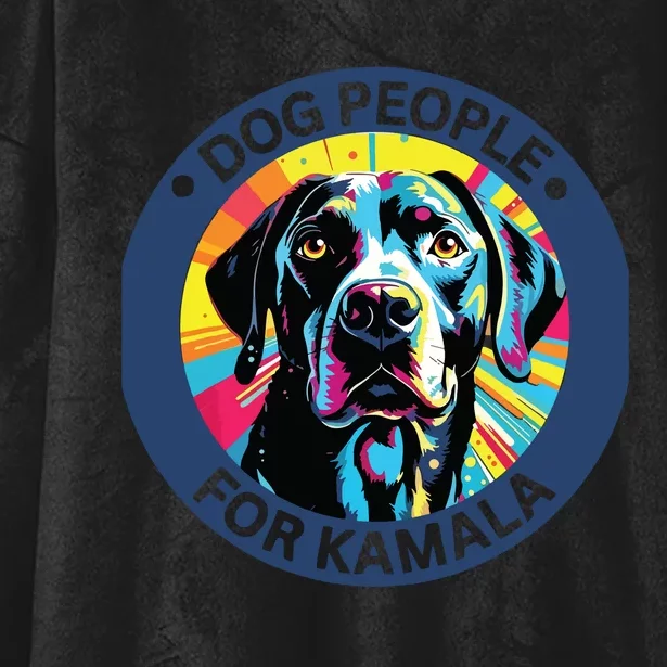 Dog People For Kamala Harris Hooded Wearable Blanket