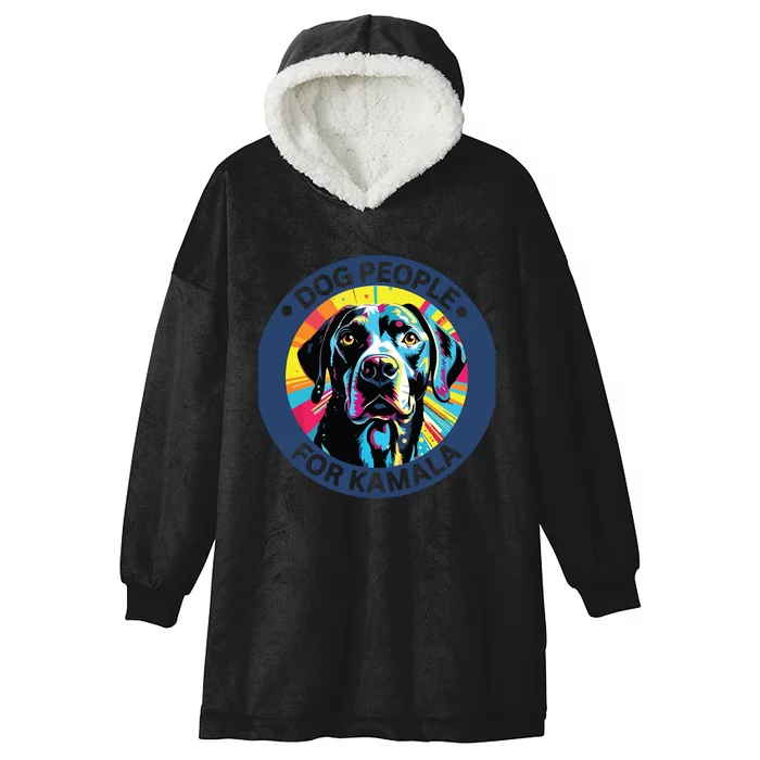 Dog People For Kamala Harris Hooded Wearable Blanket