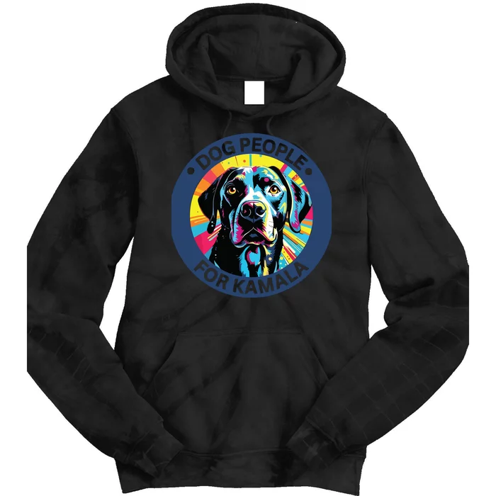 Dog People For Kamala Harris Tie Dye Hoodie