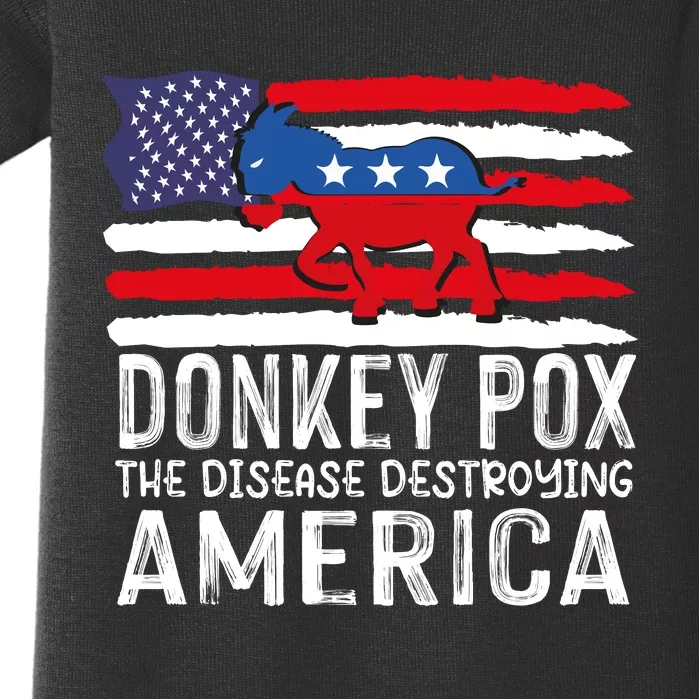 Donkey Pox Funny Anti Democrat Baby Bodysuit