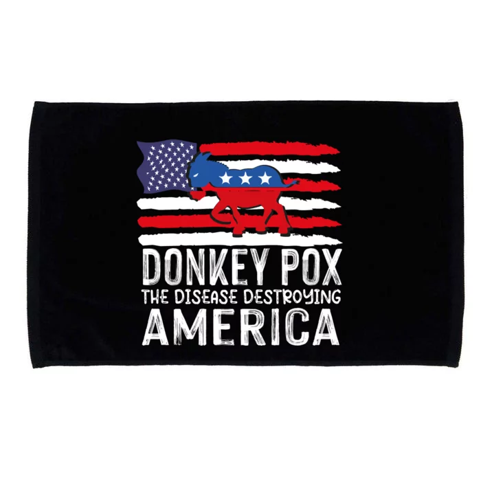 Donkey Pox Funny Anti Democrat Microfiber Hand Towel