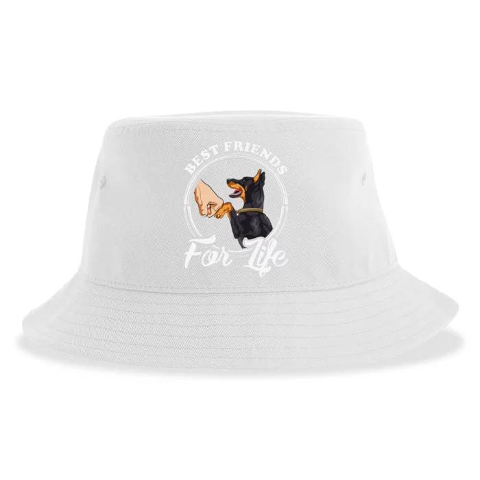 Doberman Pinscher Funny Doberman Lover Sustainable Bucket Hat