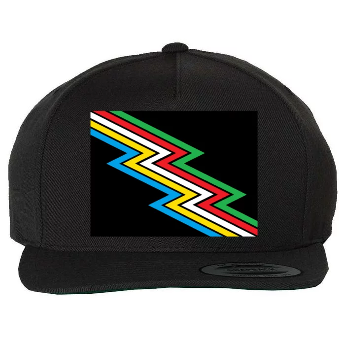 Disability Pride Flag Gift Wool Snapback Cap