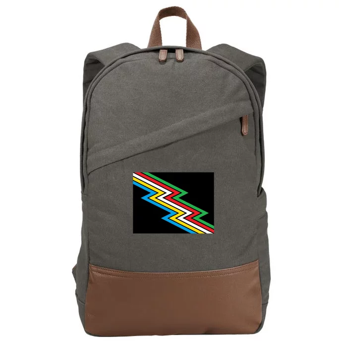 Disability Pride Flag Gift Cotton Canvas Backpack