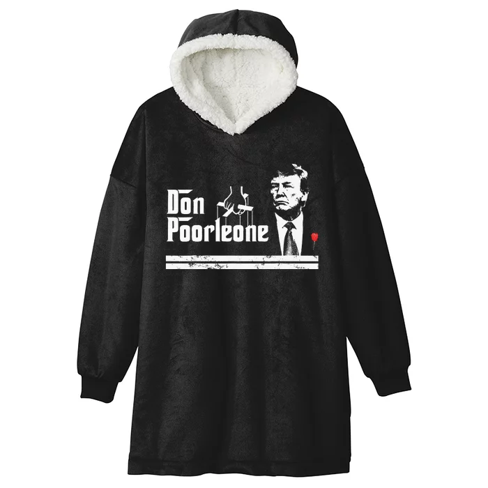 Don Poorleone Funny Anti Trump Hooded Wearable Blanket