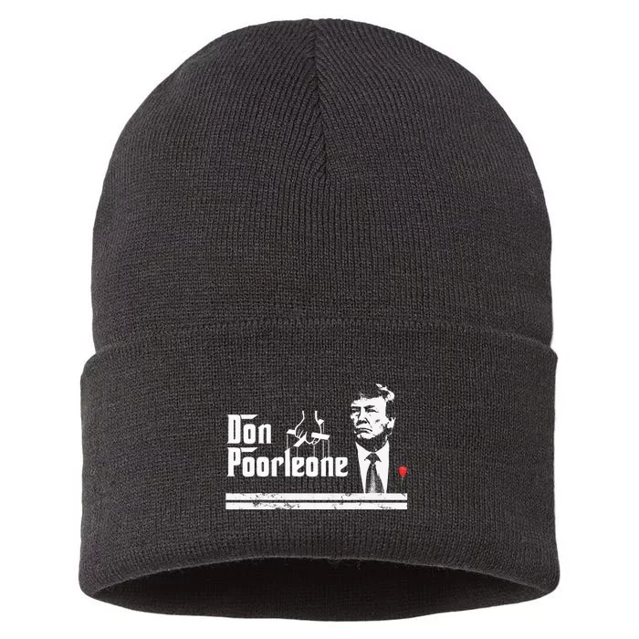 Don Poorleone Funny Anti Trump Sustainable Knit Beanie