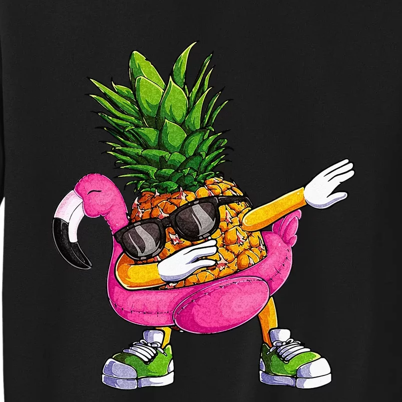 Dabbing Pineapple Flamingo Tropical Aloha Beach Hawaiian Sweatshirt