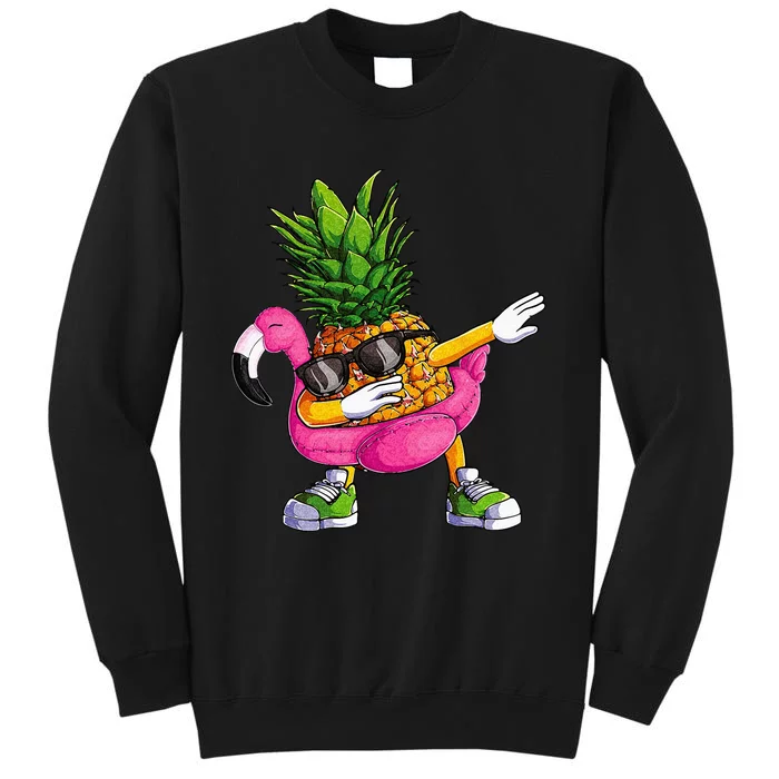 Dabbing Pineapple Flamingo Tropical Aloha Beach Hawaiian Sweatshirt