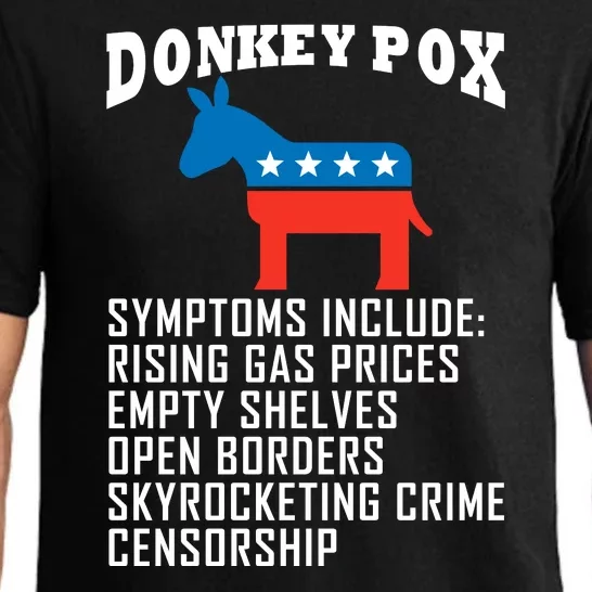 Donkey Pox Funny Symptoms Political Anti Biden Pajama Set