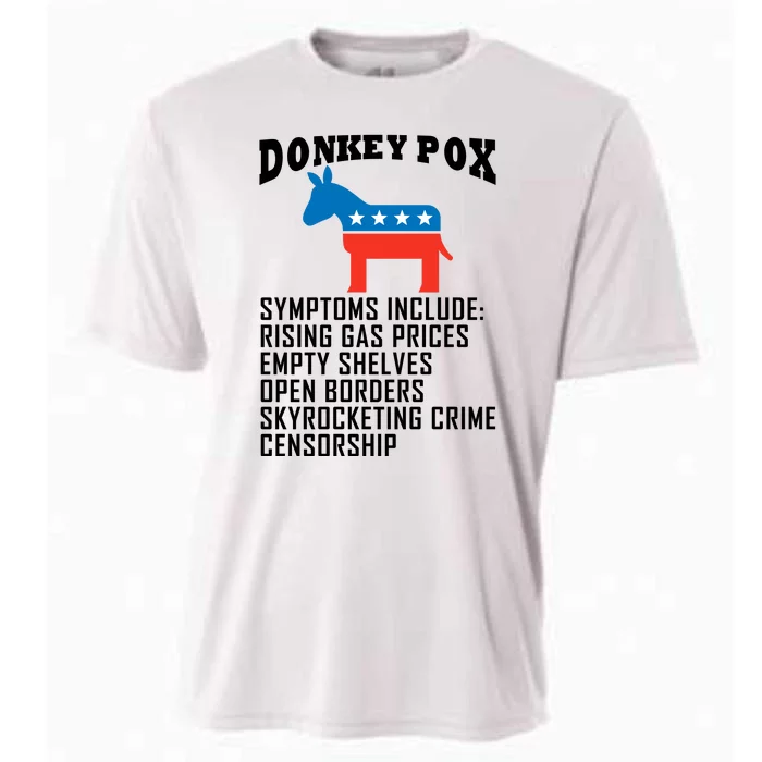 Donkey Pox Funny Symptoms Political Anti Biden Cooling Performance Crew T-Shirt