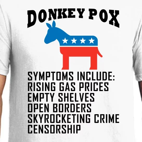 Donkey Pox Funny Symptoms Political Anti Biden Pajama Set