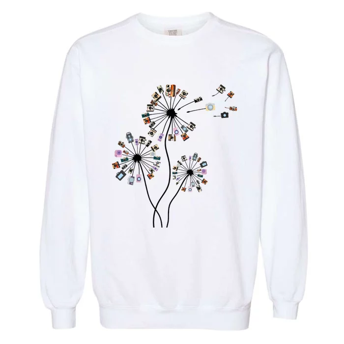 Dandelion Photography For Photographer Camera Garment-Dyed Sweatshirt