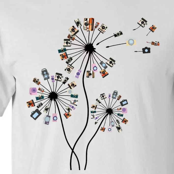 Dandelion Photography For Photographer Camera Tall T-Shirt