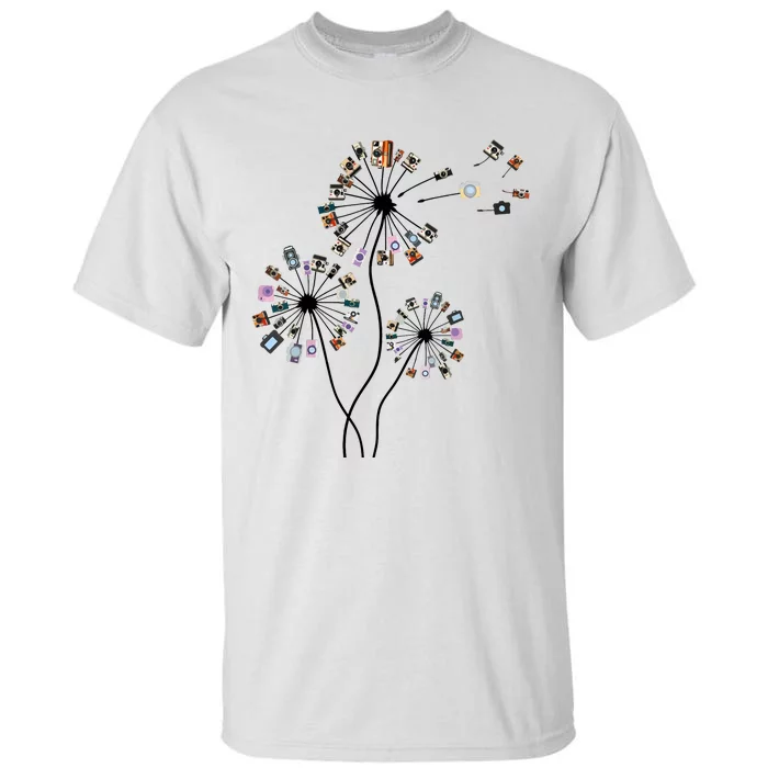 Dandelion Photography For Photographer Camera Tall T-Shirt