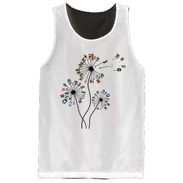 Dandelion Photography For Photographer Camera Mesh Reversible Basketball Jersey Tank