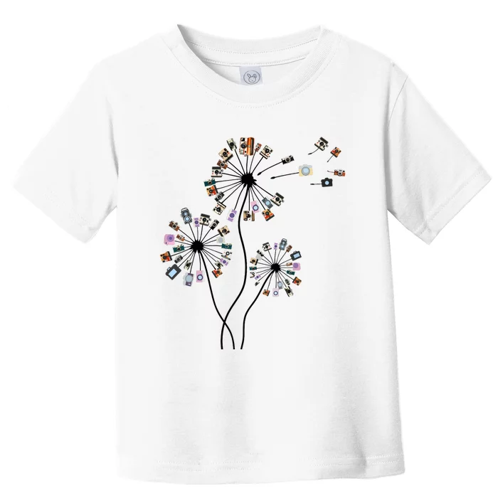 Dandelion Photography For Photographer Camera Toddler T-Shirt