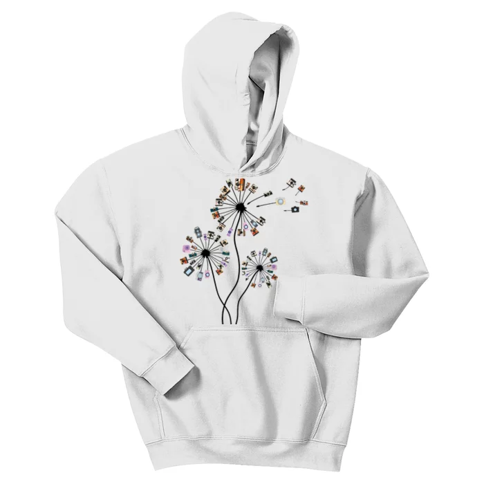 Dandelion Photography For Photographer Camera Kids Hoodie