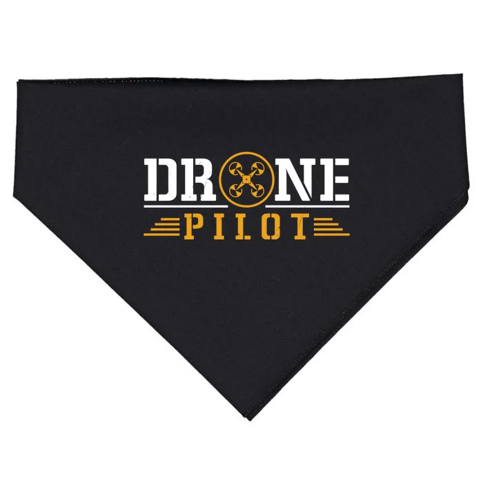 Drone Pilot Funny Quadrotor Drone Pilot Drones Gift USA-Made Doggie Bandana