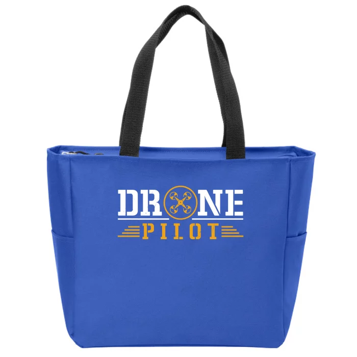 Drone Pilot Funny Quadrotor Drone Pilot Drones Gift Zip Tote Bag