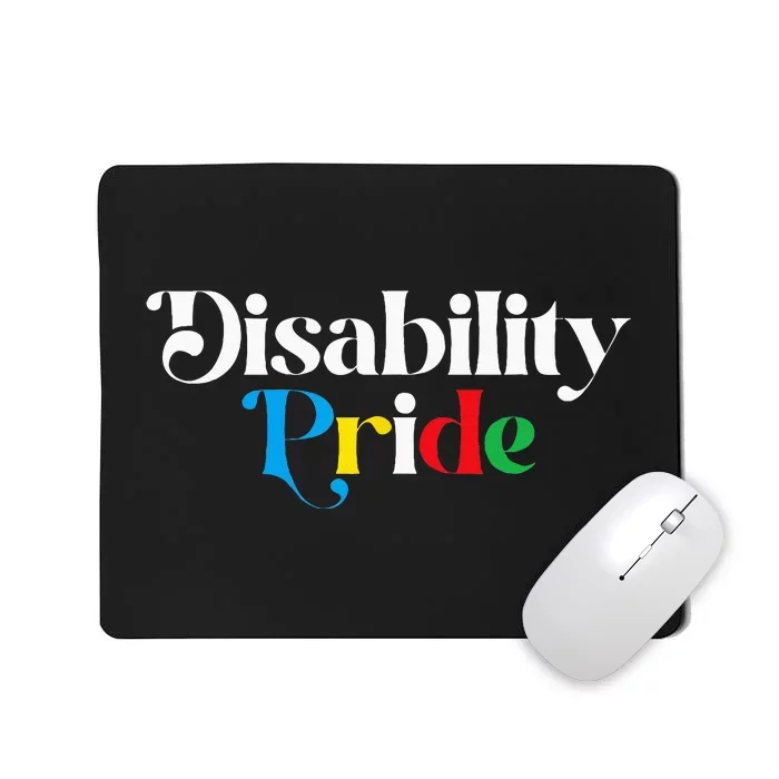 Disability Pride Flag July Disabled Pride Month Awareness Mousepad