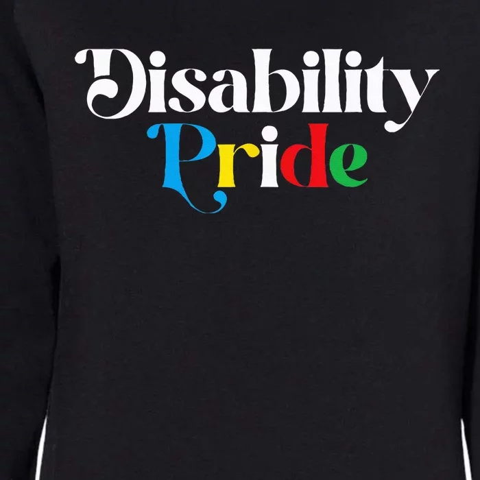 Disability Pride Flag July Disabled Pride Month Awareness Womens California Wash Sweatshirt