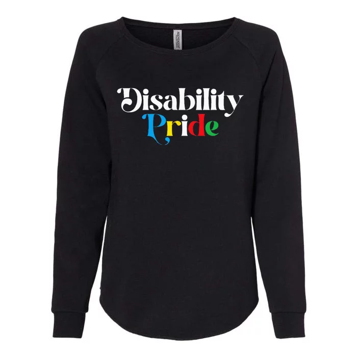 Disability Pride Flag July Disabled Pride Month Awareness Womens California Wash Sweatshirt