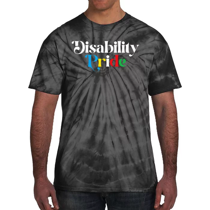 Disability Pride Flag July Disabled Pride Month Awareness Tie-Dye T-Shirt