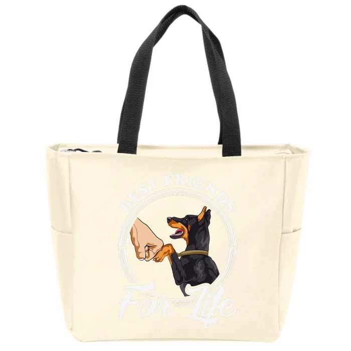 Doberman Pinscher Funny Doberman Lover Zip Tote Bag