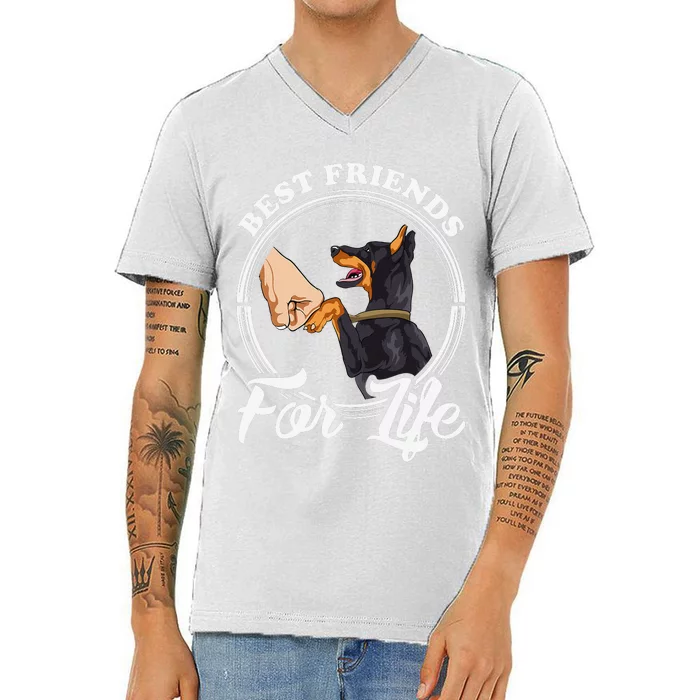 Doberman Pinscher Funny Doberman Lover V-Neck T-Shirt