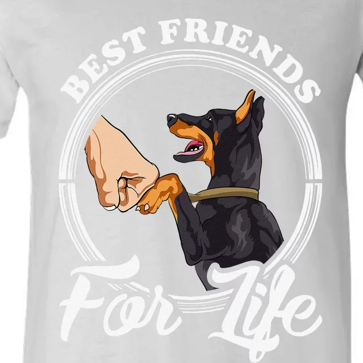 Doberman Pinscher Funny Doberman Lover V-Neck T-Shirt