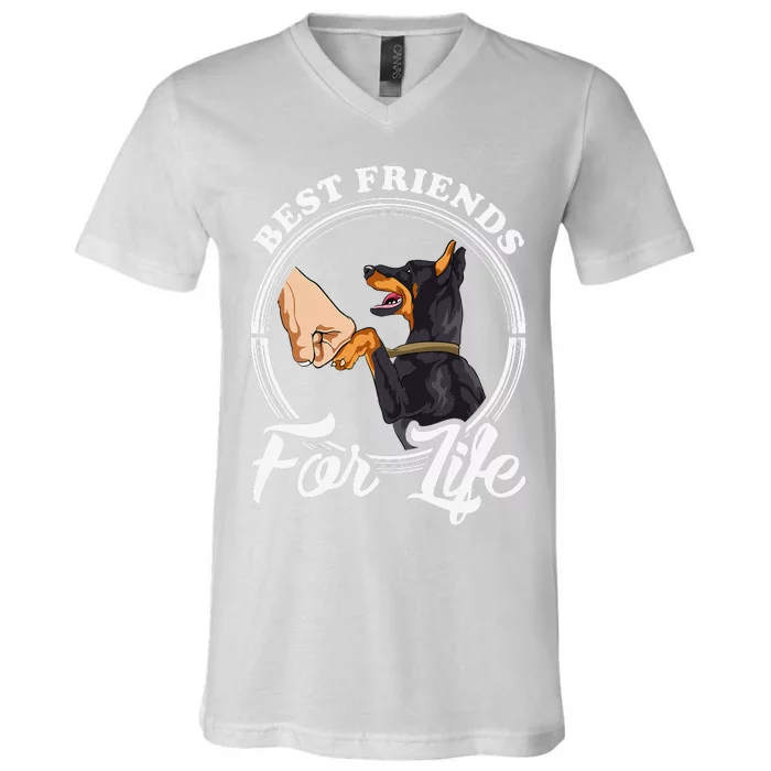 Doberman Pinscher Funny Doberman Lover V-Neck T-Shirt