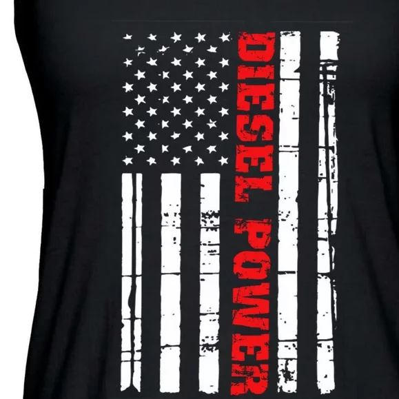 Diesel Power Flag Gift Truck Turbo Brothers Mechanic Ladies Essential Flowy Tank