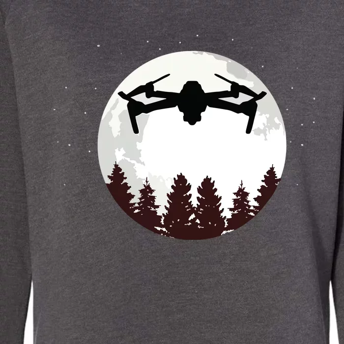 Drone Pilot Full Moon Funny FPV Drone Quadcopter Womens California Wash Sweatshirt