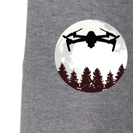 Drone Pilot Full Moon Funny FPV Drone Quadcopter Doggie 3-End Fleece Hoodie