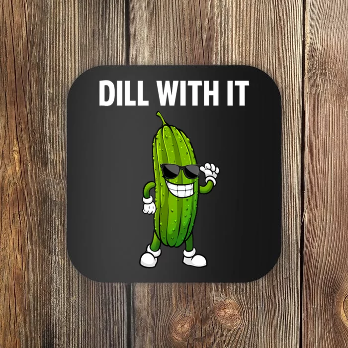 Dill Pickle Funny Cucumber Pickle Lover Gift Coaster