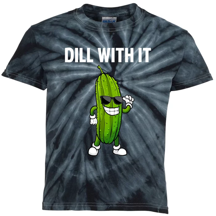 Dill Pickle Funny Cucumber Pickle Lover Gift Kids Tie-Dye T-Shirt