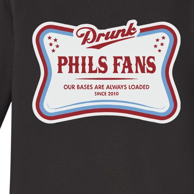 Drunk Phils Fans High Life New Baby Long Sleeve Bodysuit