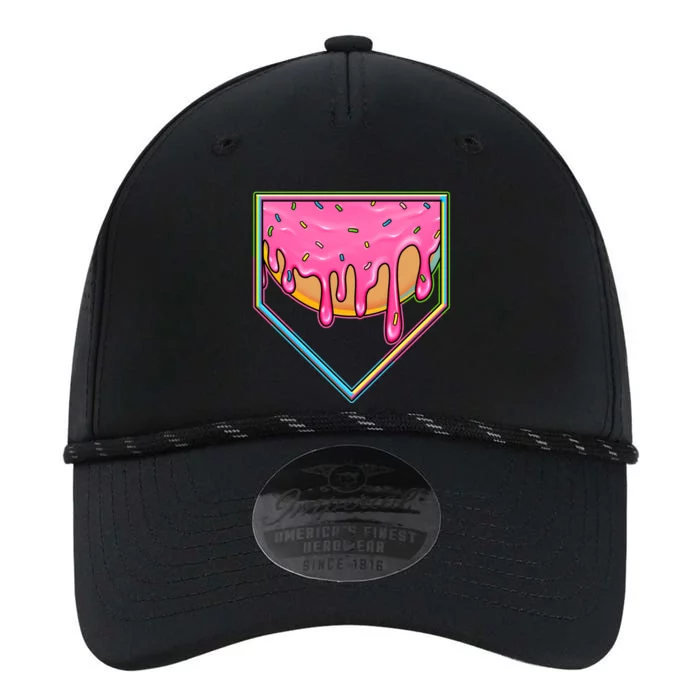 Dripping Pink Frosting Donut Baseball Diamond Home Plate Performance The Dyno Cap