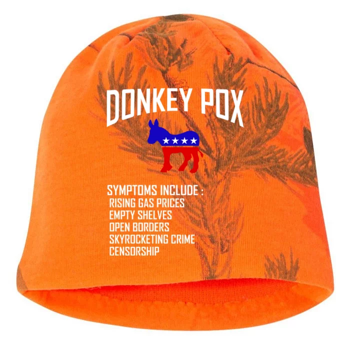 Donkey Pox Funny Symptoms Political Anti Biden Kati - Camo Knit Beanie