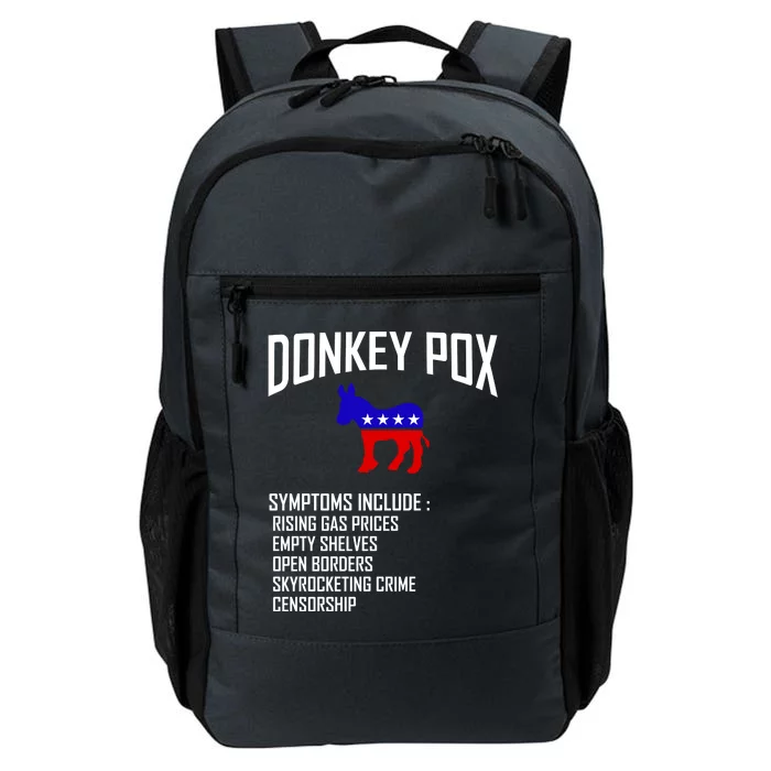 Donkey Pox Funny Symptoms Political Anti Biden Daily Commute Backpack