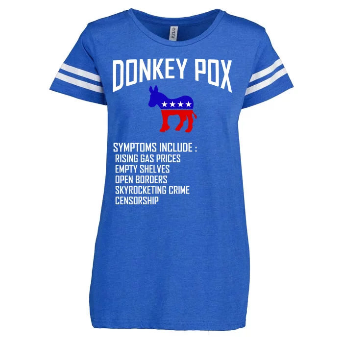 Donkey Pox Funny Symptoms Political Anti Biden Enza Ladies Jersey Football T-Shirt